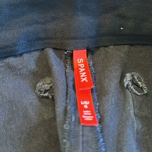 SPANX Polished Stretch Cotton Shorts Black Women's size LARGE - Picture 10 of 12